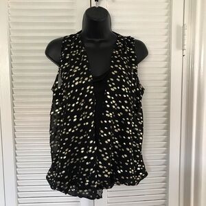 Black & Gold Polka Dot Blouse